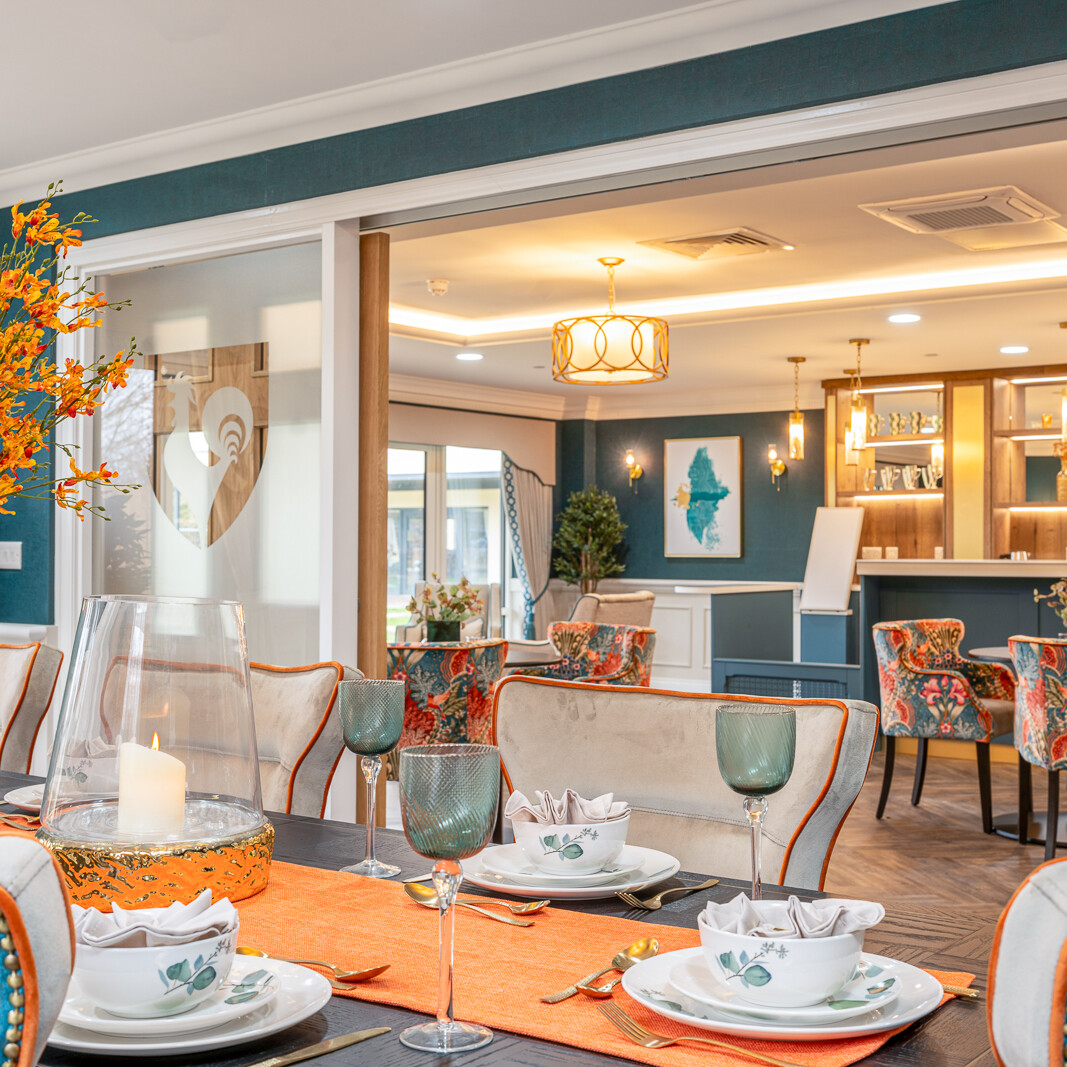 Care home café with comfortable seating and refreshments