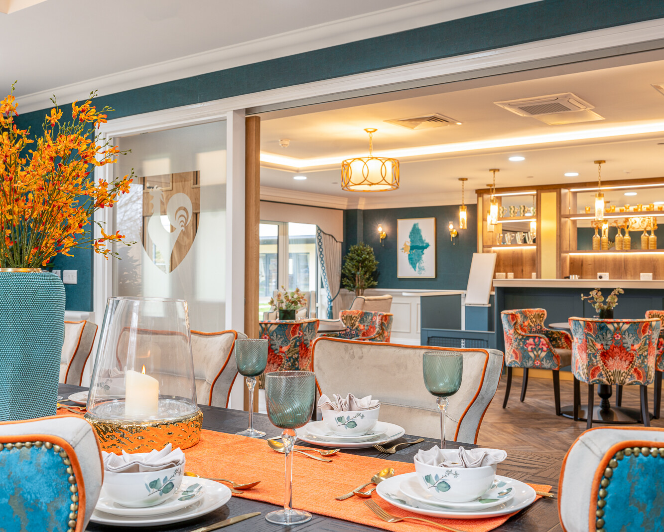 Care home café with comfortable seating and refreshments