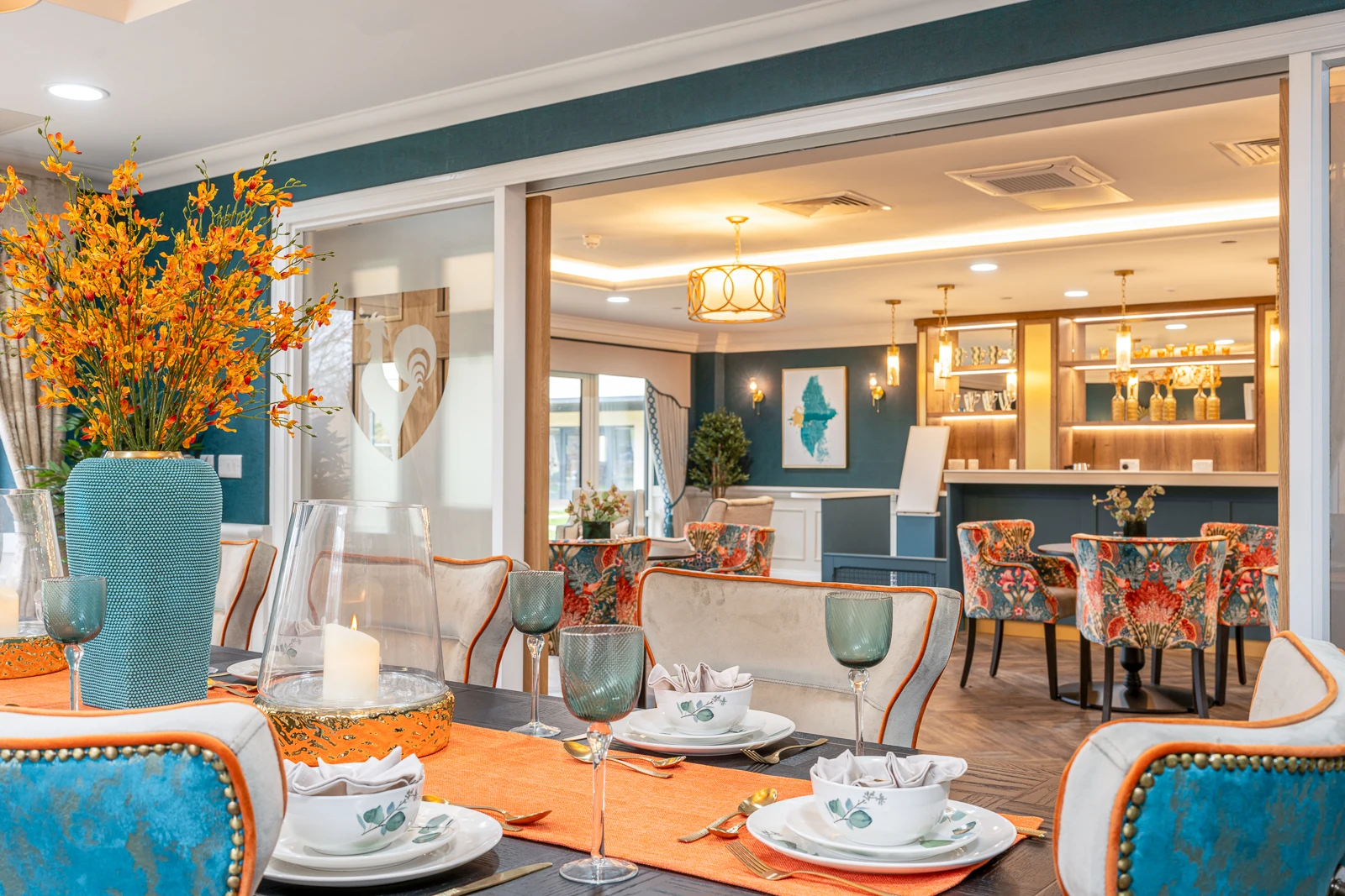 Care home café with comfortable seating and refreshments
