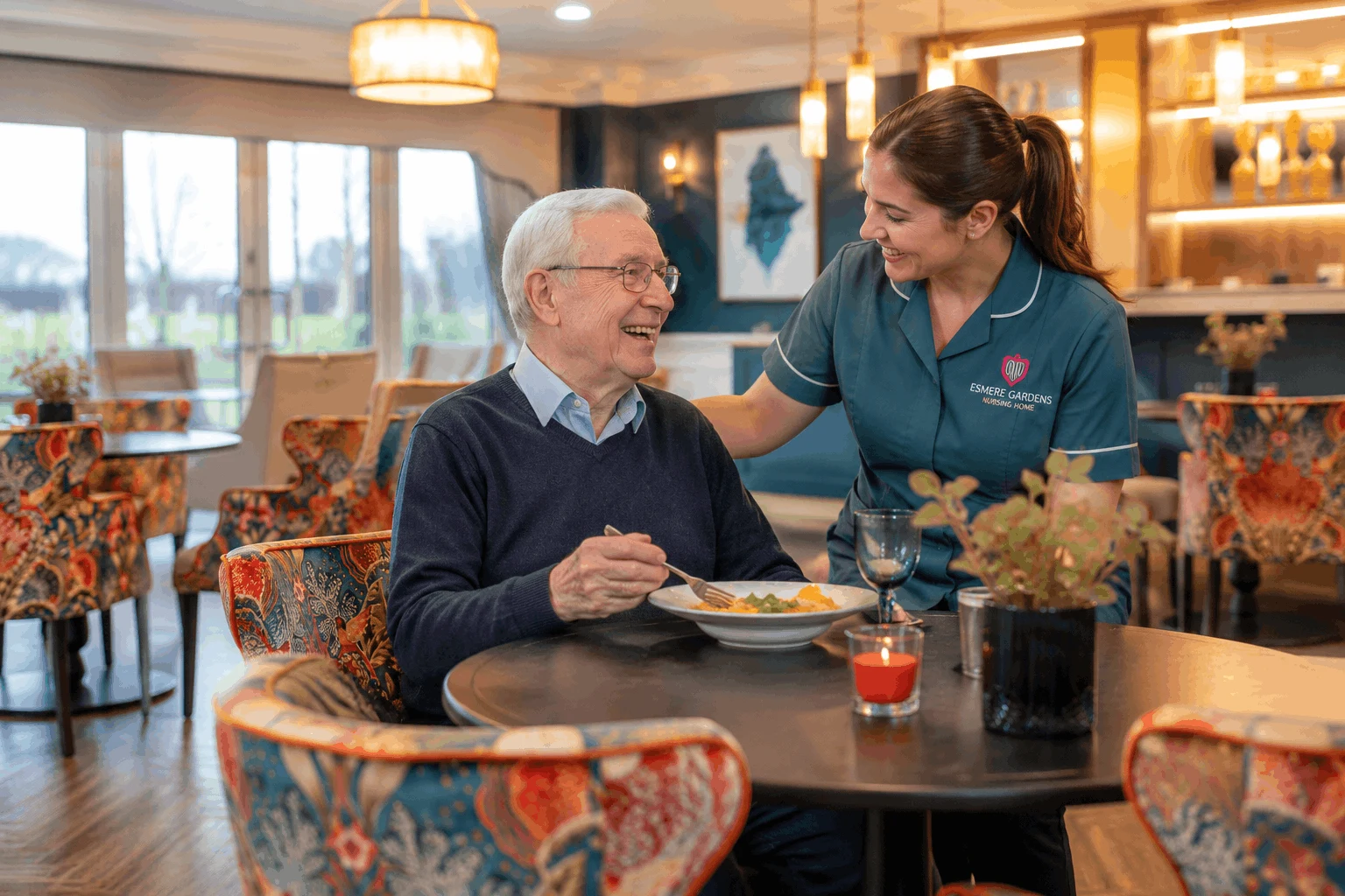 Esmere Gardens Nursing Home in Moreton-in-Marsh, Gloucestershire, offering residential, nursing, dementia and respite care.