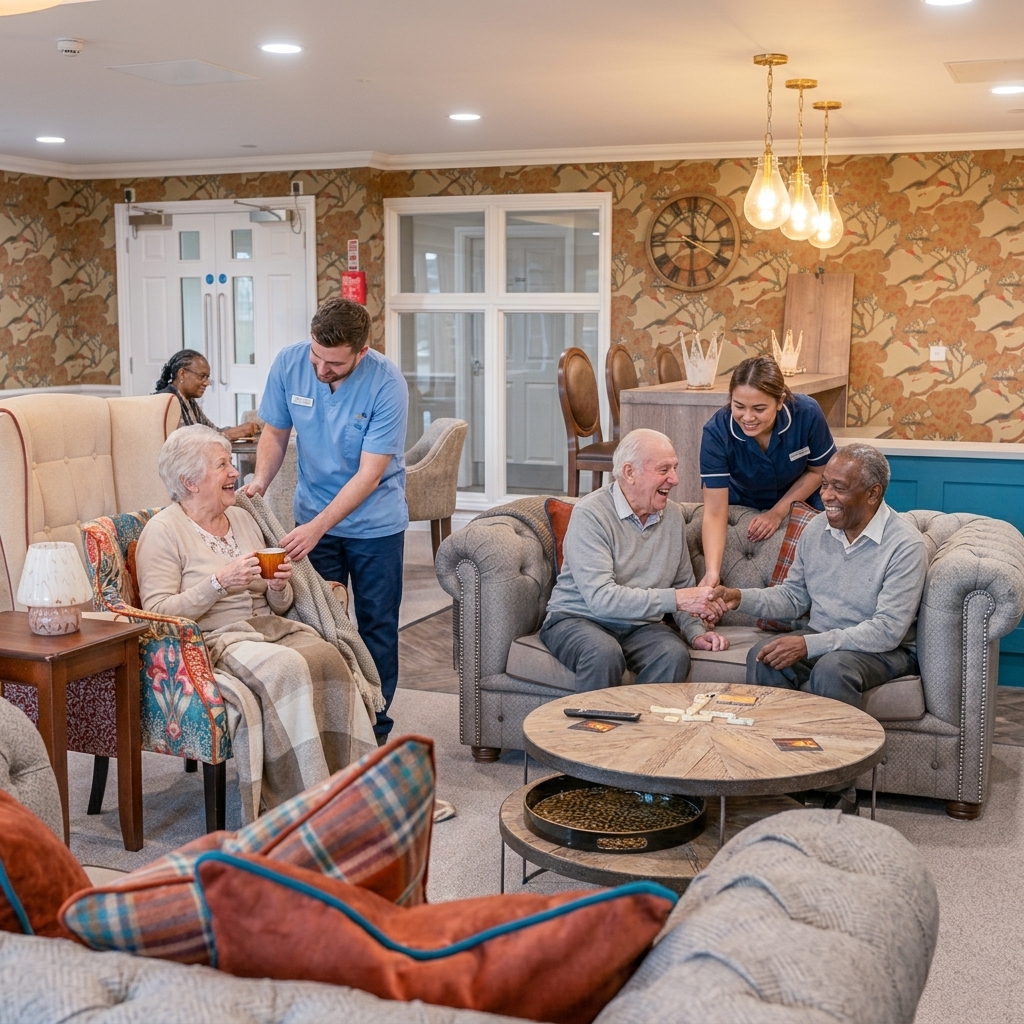 Resident relaxing comfortably in a safe and welcoming environment