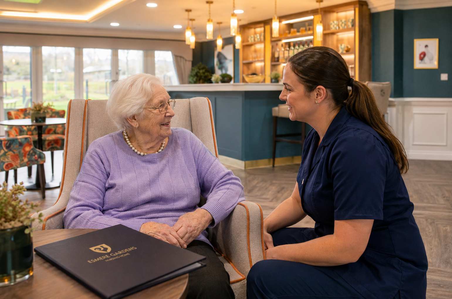 Comfortable living space at Esmere Gardens care home in Moreton-in-Marsh