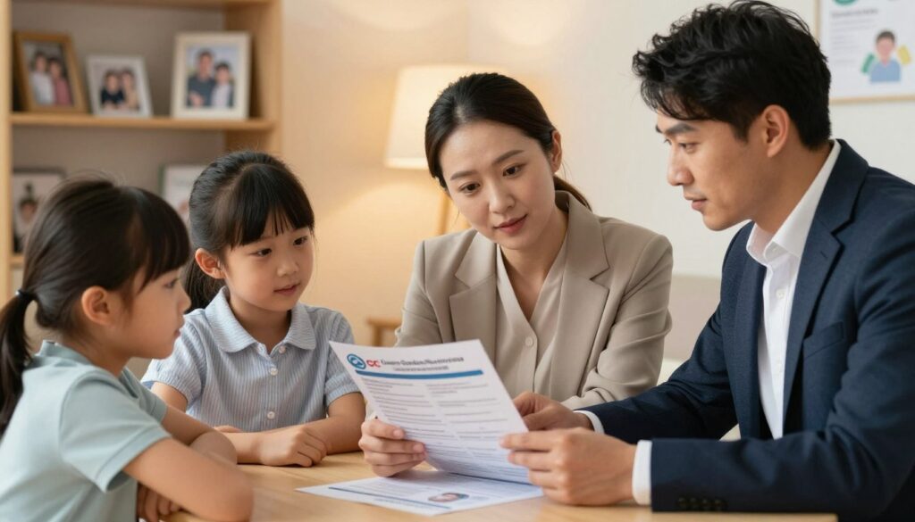 Family checking CQC information before a care home visit