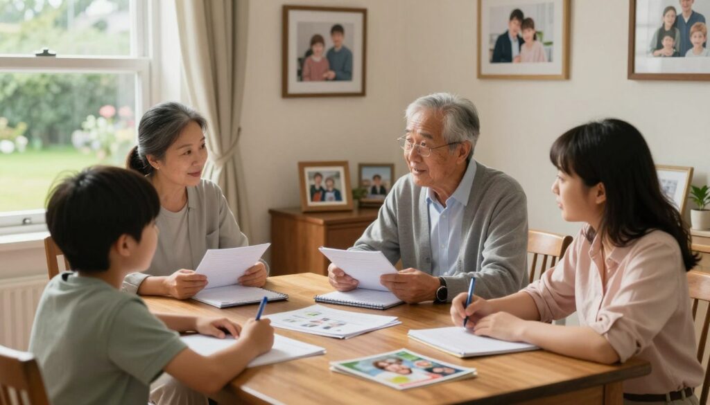 Family preparing care home questions before a visit Family preparing care home questions before a visit